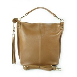 CAMEL WOREK VERA PELLE ZŁOTE OKUCIA POJEMNY A4 WŁOSKA TORBA W76C