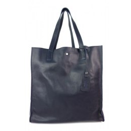 Duży pojemny worek Shopper bag na ramię A4 Vera Pelle Granatowy GL46BS