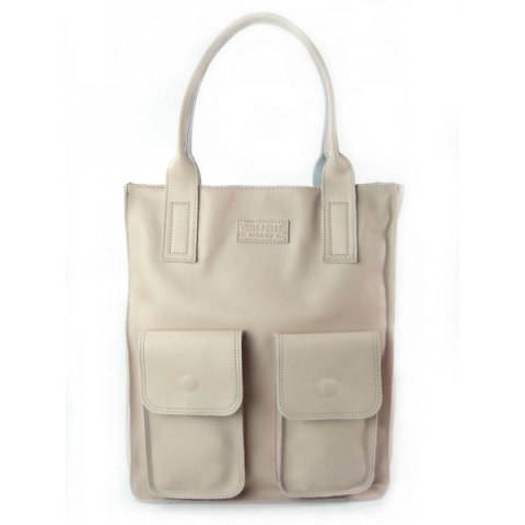 WOREK VERA PELLE KIESZENIE RÓŻ PUDROWY WŁOSKA SKÓRA POJEMNA XXL A4 BY44RR