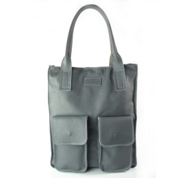 WOREK VERA PELLE KIESZENIE WŁOSKA SKÓRA POJEMNA XXL A4 GRAFIT BY44G3