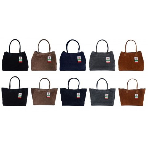 Duża włoska torba XL- A4 , worek na ramię , zamsz naturalny Vera Pelle ,Camel WGXL5C