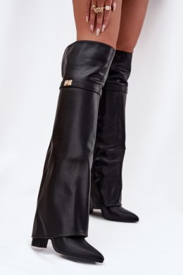 Kozaki Serelle Black Skóra