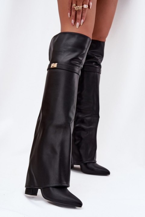 Kozaki Serelle Black Skóra