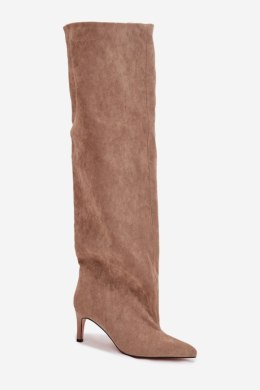 Kozaki damskie z cholewką sięgającą za kolano