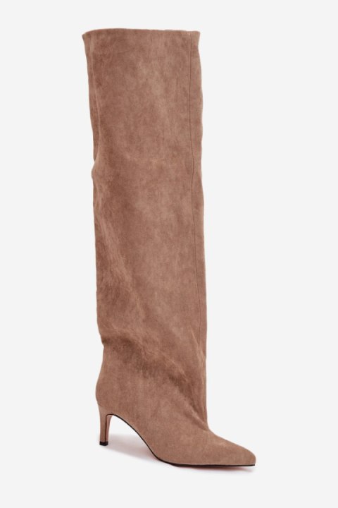 Kozaki damskie z cholewką sięgającą za kolano