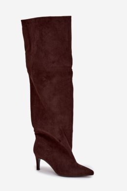 Kozaki damskie z cholewką sięgającą za kolano