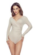 Basic Body Z Długim Rękawem Beżowe