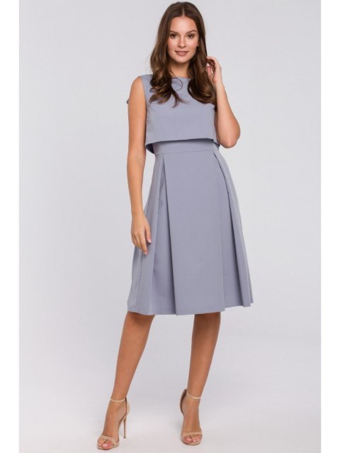 K005 Rozkloszowana sukienka ze skrzydełkami