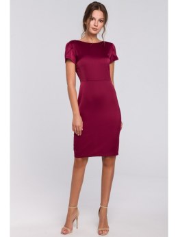 K041 Sukienka z dekoltem typu woda z tyłu