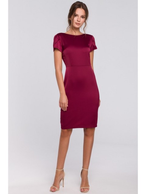 K041 Sukienka z dekoltem typu woda z tyłu