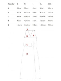 K048 Sukienka maxi z falbaną u góry