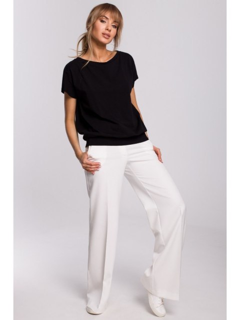 Bluzka Z Krótkimi Rękawami I Zakładką Z Tyłu