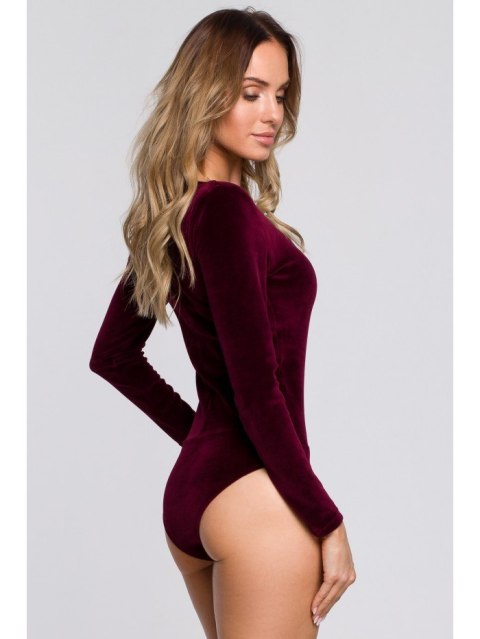 Welurowe Body Z Długimi Rękawami
