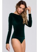 Welurowe Body Z Długimi Rękawami