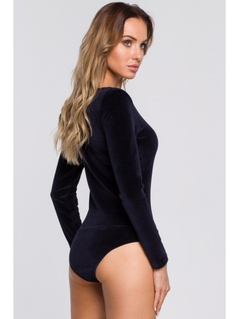 Welurowe Body Z Długimi Rękawami