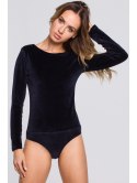 Welurowe Body Z Długimi Rękawami