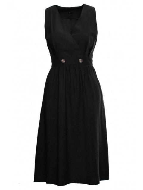 Sukienka bez rękawów z rozkloszowanym dołem