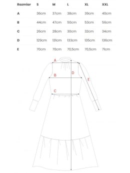 Sukienka maxi z falbaną - nadruk aztecki