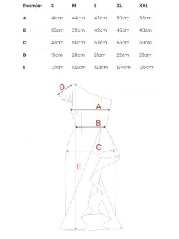 K146 Sukienka na jedno ramię z falbaną