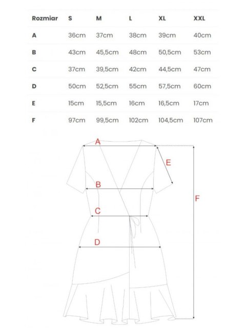 Sukienka kopertowa z falbaną