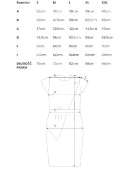 S336 Sukienka ołówkowa z paskiem