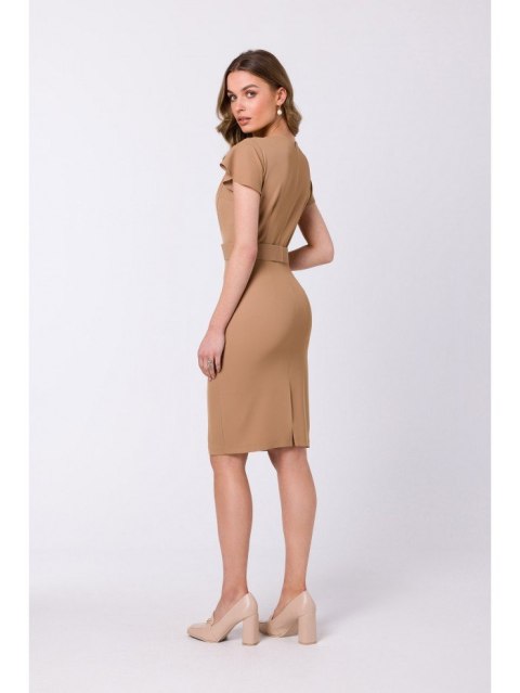 S336 Sukienka ołówkowa z paskiem