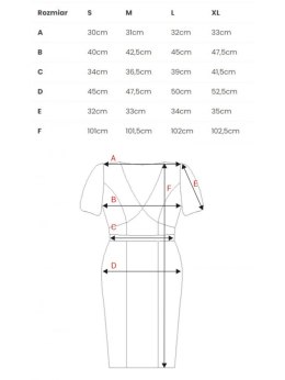 Sukienka z dekoltem i mocno zaznaczoną talią