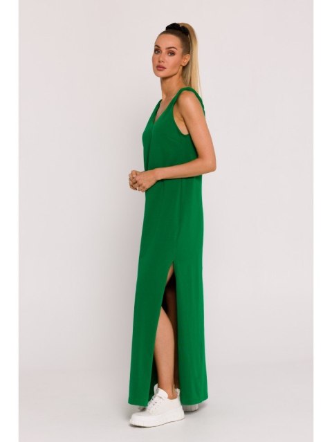 Sukienka maxi z głębokim dekoltem na plecach