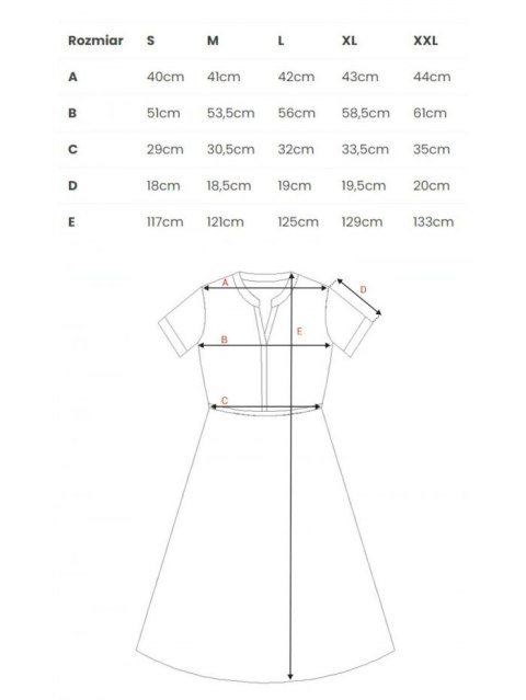 S366 Sukienka ze stójką i wiązaniem w pasie