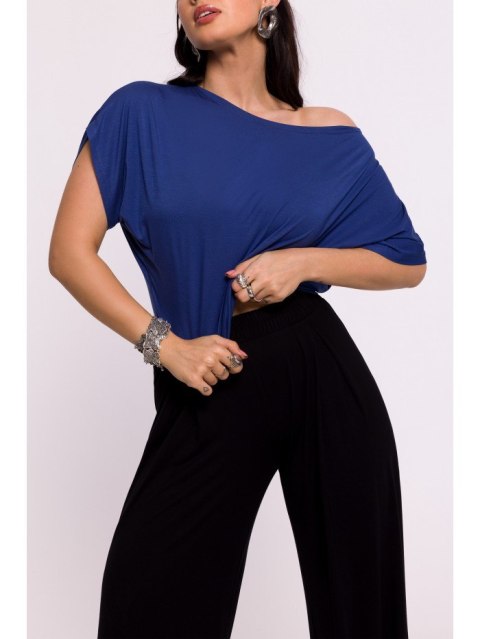 Spodnie Wiskozowe Z Zakładką Czerwone