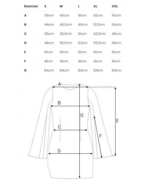 K190 Sukienka z rozciętymi rękawami