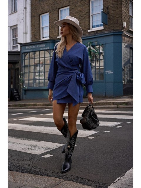 Sukienka mini z wiązaniem