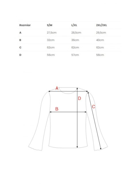 Bluzka Z Długimi Poszerzonymi Rękawami