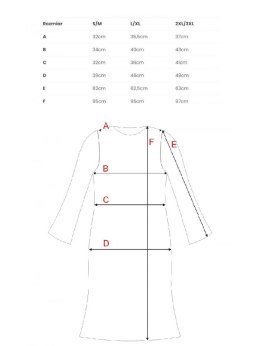 Sukienka prążkowana z poszerzonymi rękawami