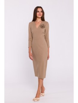 Sukienka midi z kwiatkiem