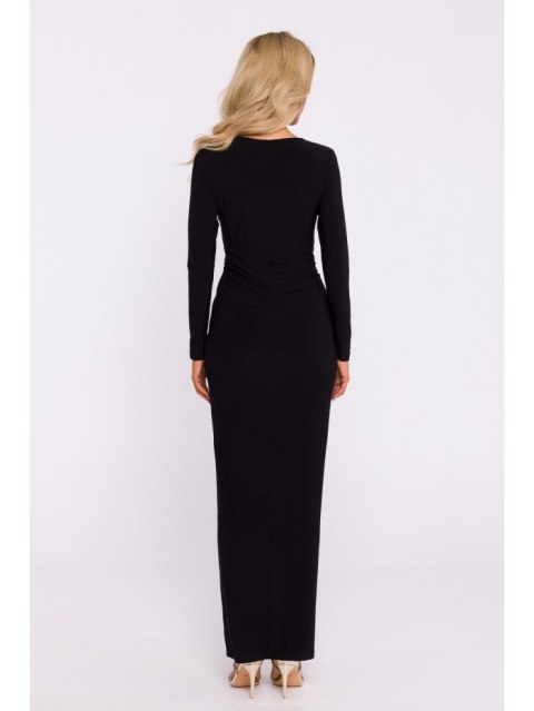 Suknia z elastycznej dzianiny z przeplotem