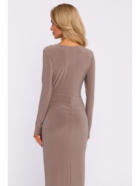 Suknia z elastycznej dzianiny z przeplotem