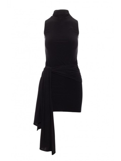 Sukienka mini z wiązanymi szarfami