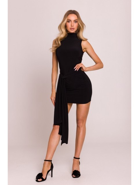 Sukienka mini z wiązanymi szarfami