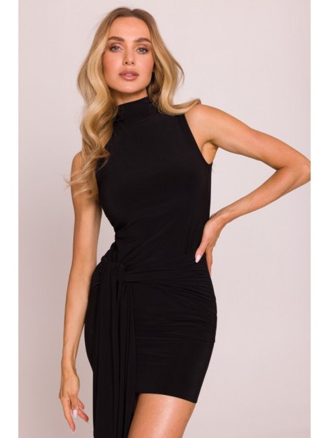 Sukienka mini z wiązanymi szarfami