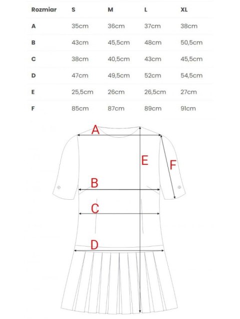 Sukienka z plisowanym dołem