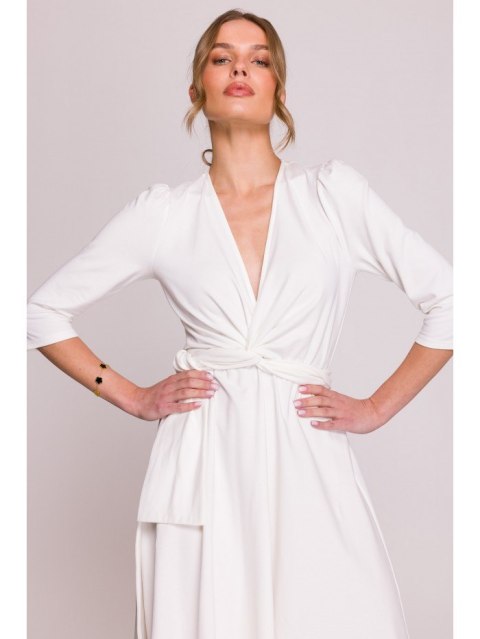 Sukienka z przeplotem z modalu