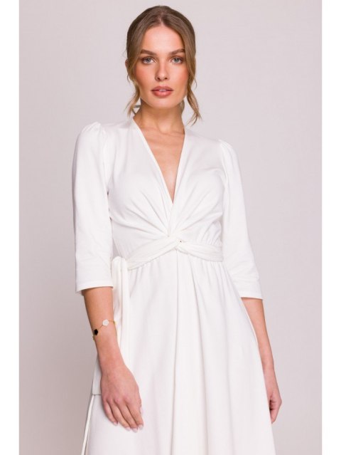 Sukienka z przeplotem z modalu