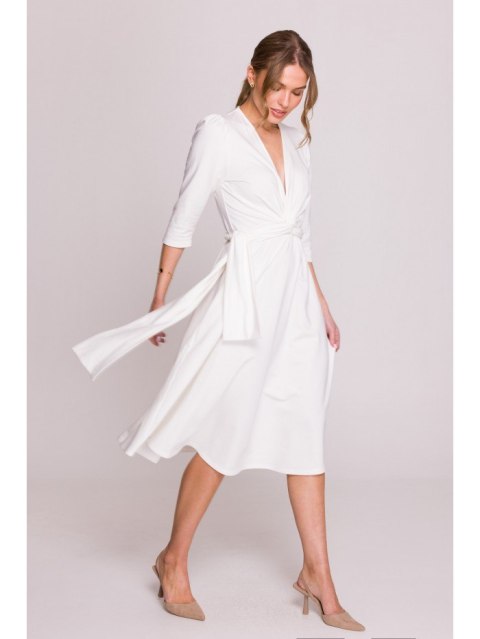 Sukienka z przeplotem z modalu