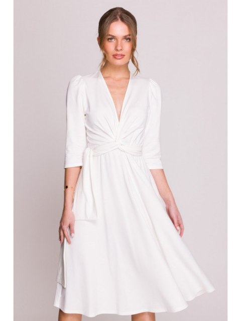 Sukienka z przeplotem z modalu