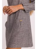 Sukienka tweedowa z kieszonkami