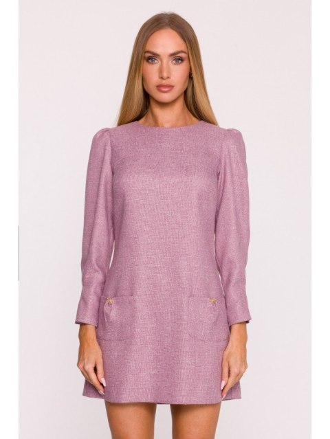 Sukienka tweedowa z kieszonkami