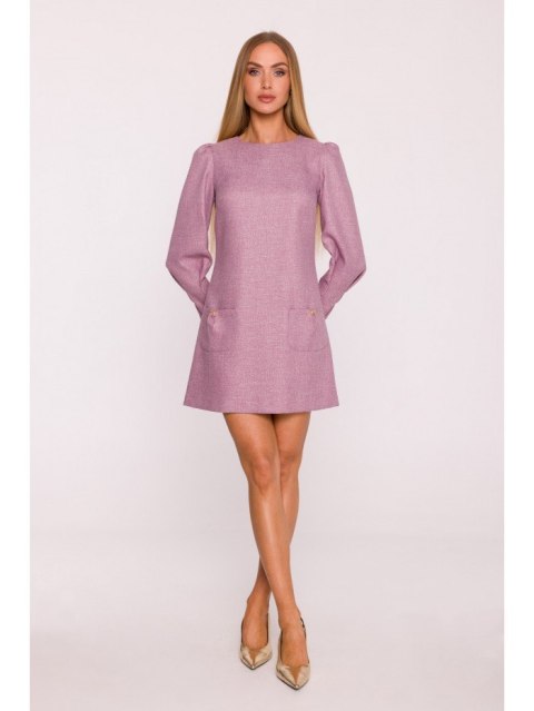 Sukienka tweedowa z kieszonkami