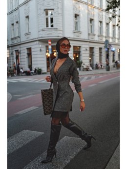 Sukienka tweedowa z koronką