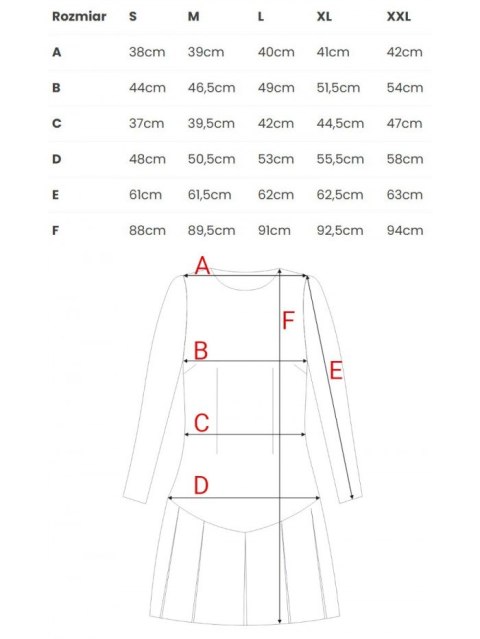 Sukienka z kontrafałdami